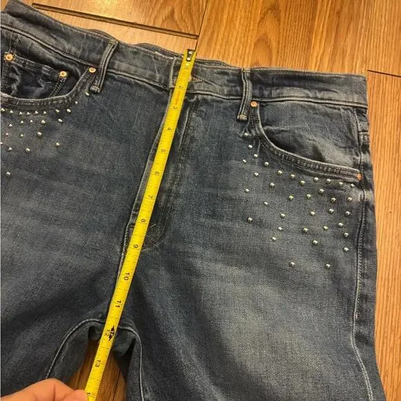 MOTHER SUPERIOR The Inside Flood Metal Magic Jeans Size 33 - Picture 7 of 9